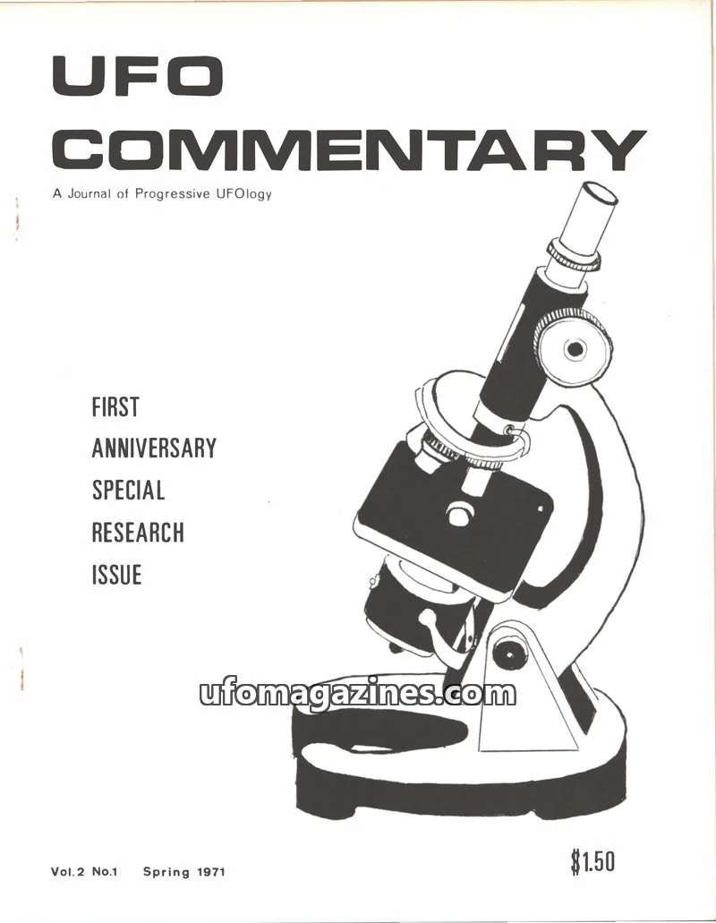 Cover of UFO Commentary (Patrick Huyghe) issue Vol.2 No.1: UFO COMMENTARY