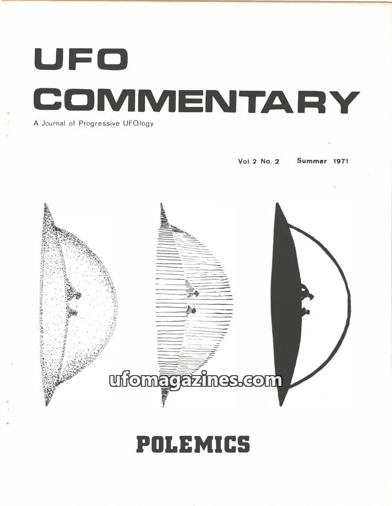 Cover of UFO Commentary (Patrick Huyghe) issue Vol. 2 No. 2: UFO COMMENTARY