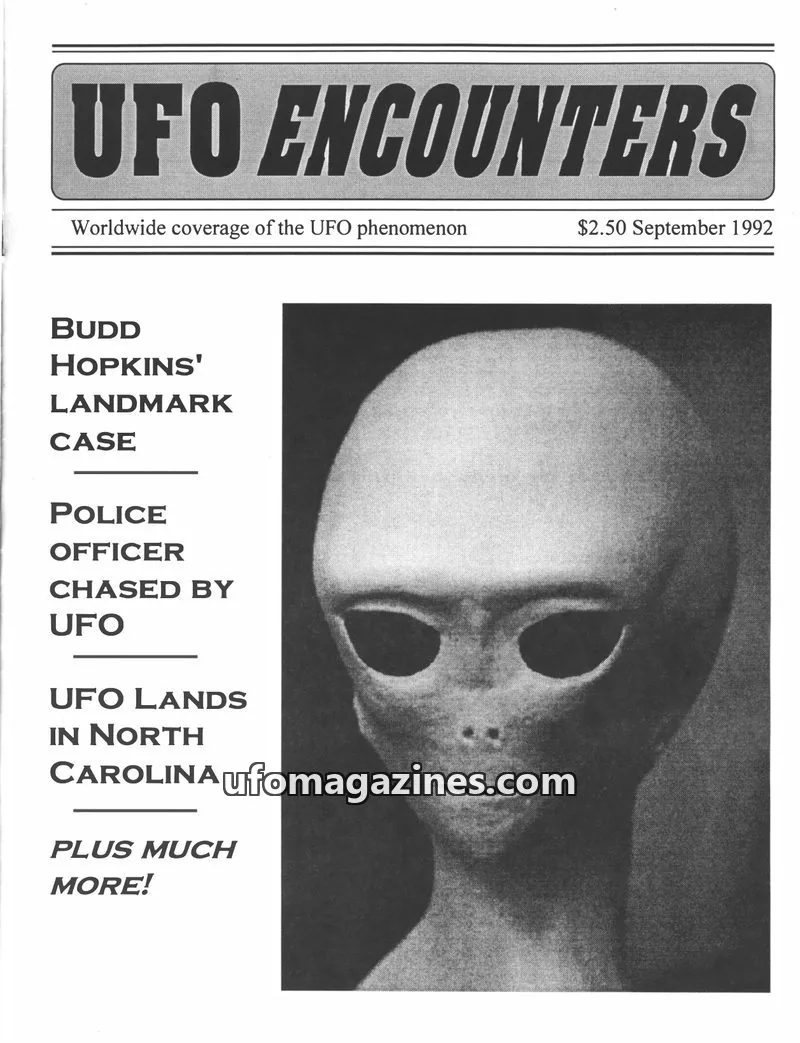 Cover of Aztec Publishing issue September 1992: UFO ENCOUNTERS