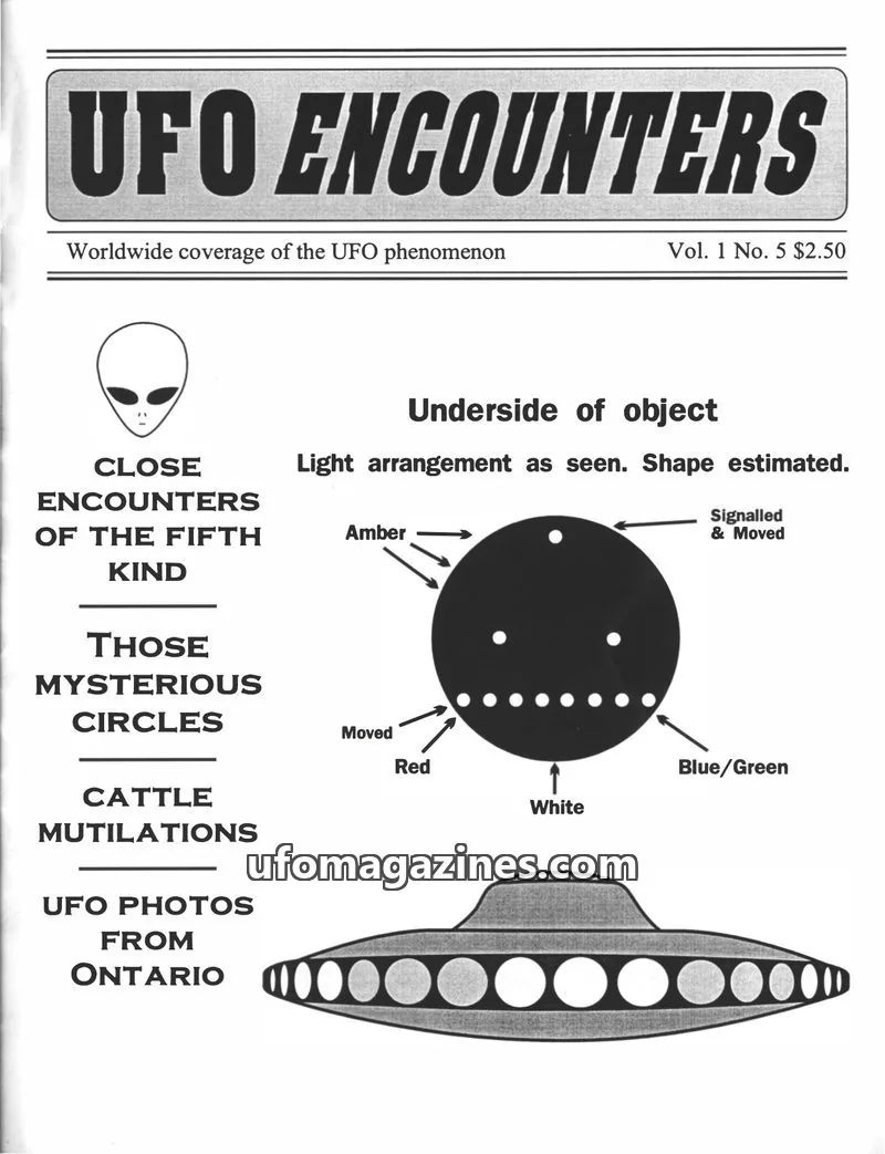 Cover of Aztec Publishing issue Vol. 1 No. 5: UFO ENCOUNTERS