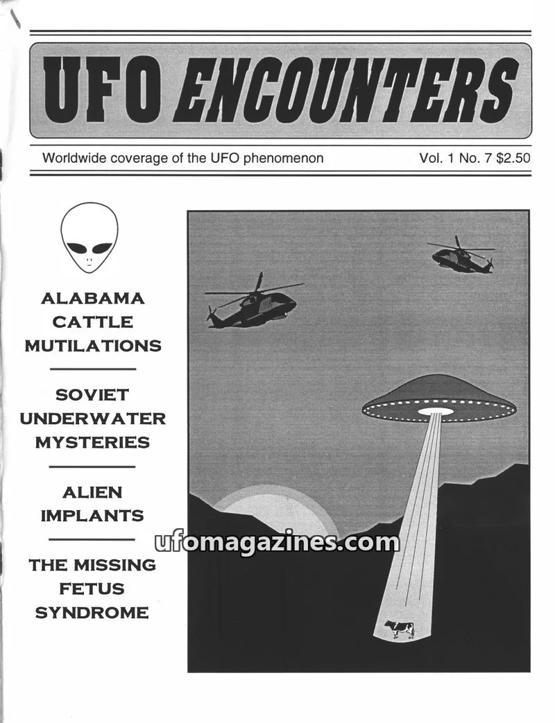 Cover of Aztec Publishing issue Vol. 1 No. 7: UFO ENCOUNTERS