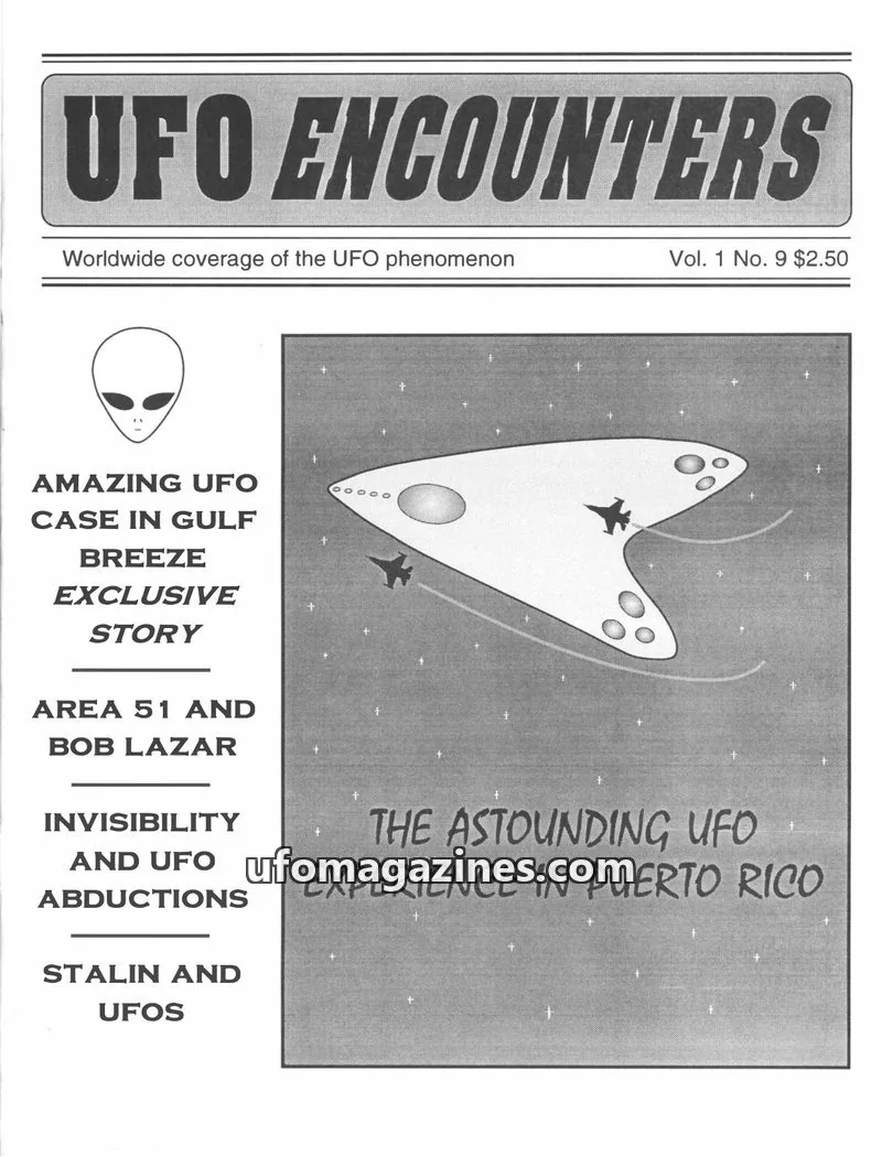 Cover of Aztec Publishing issue Vol. 1 No. 9: UFO ENCOUNTERS