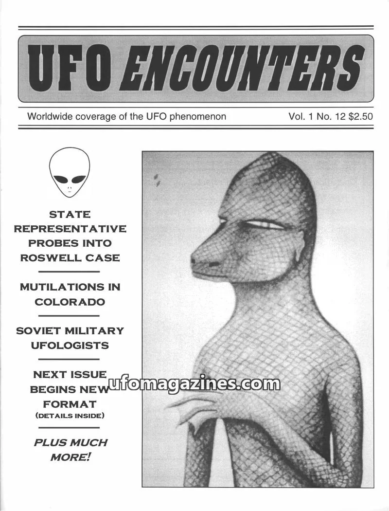 Cover of Aztec Publishing issue Vol. 1 No. 12: UFO ENCOUNTERS