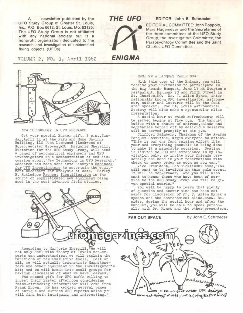 Cover of UFO Study Group of Greater St. Louis, Inc. issue Vol. 2, No. 3: THE UFO ENIGMA