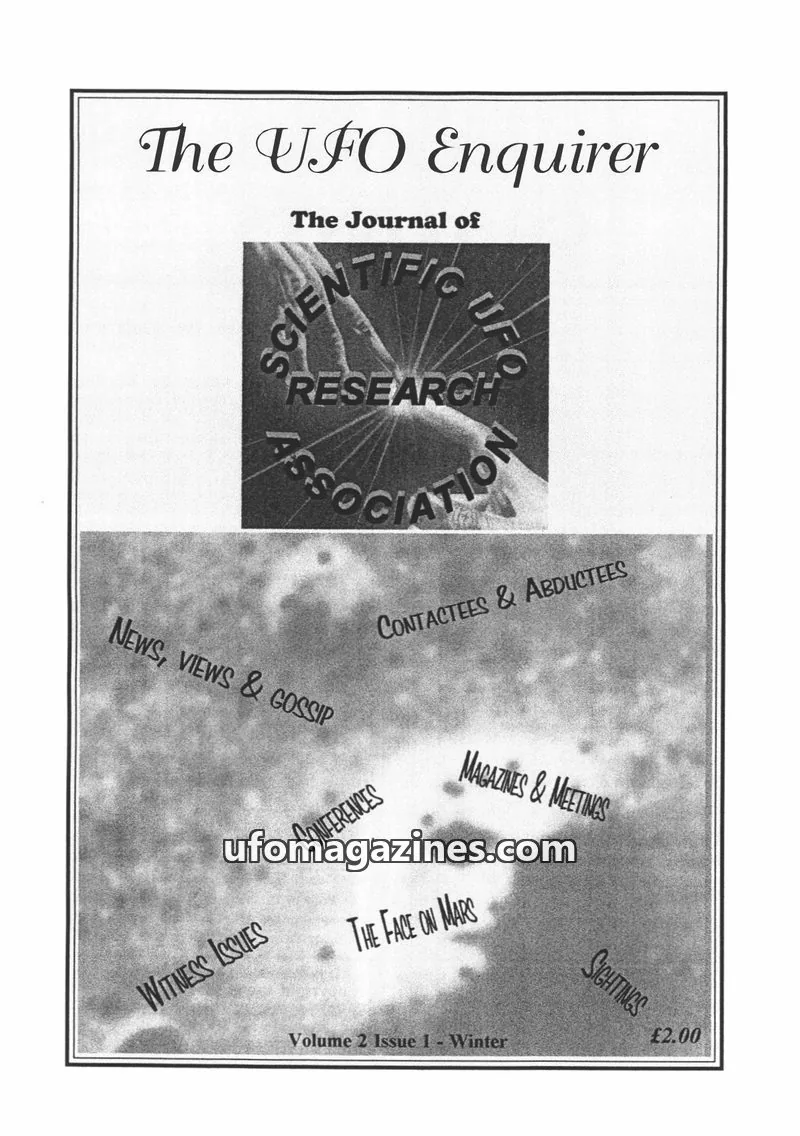 Cover of UFO Enquirer (Mark Haywood) issue 1: The UFO Enquirer