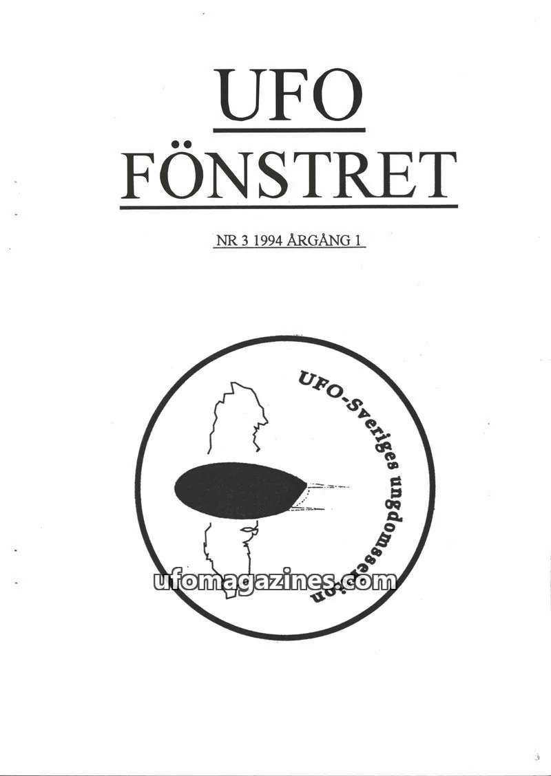 Cover of UFO-Fonstret issue 3: UFO FÖNSTRET