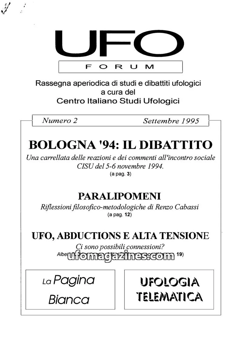 Cover of UFO Forum (CISU) issue 2: UFO Forum