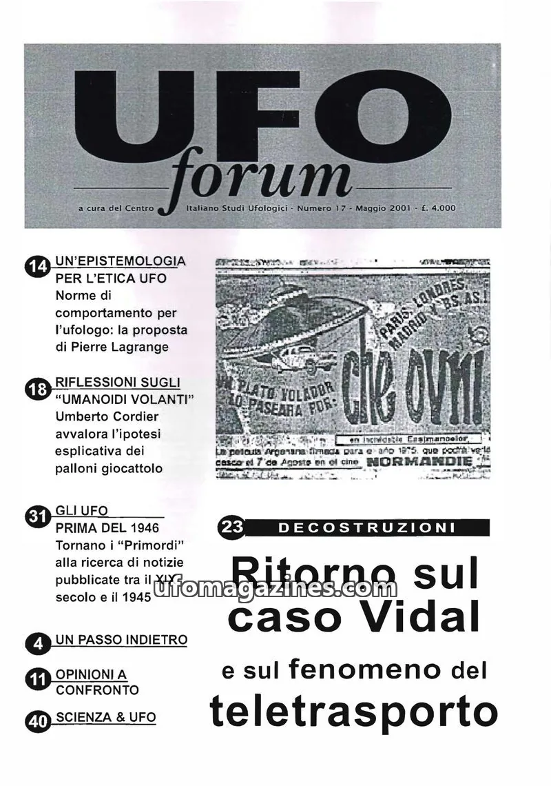 Cover of UFO Forum (CISU) issue 17: UFO forum