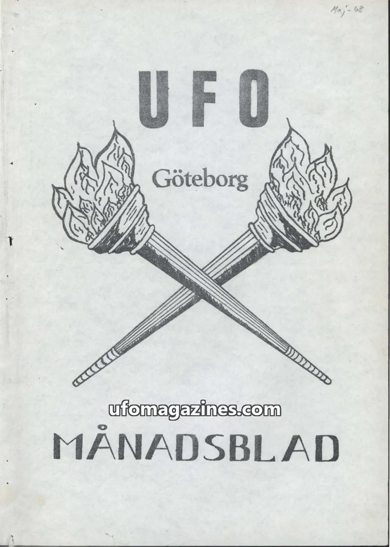 Cover of UFO Goteborg Manadsblad issue Maj-08: UFO GÖTEBORG MÅNADSBLAD
