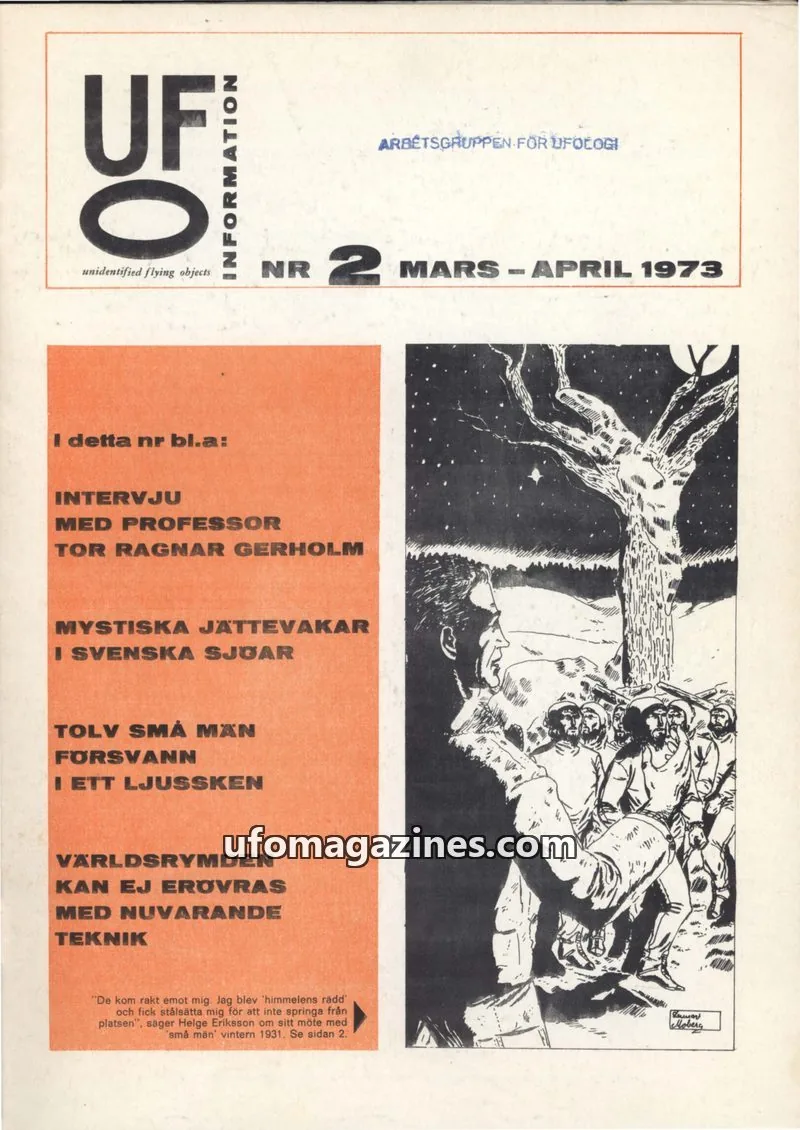 Cover of UFO Information issue 2: UFO-INFORMATION