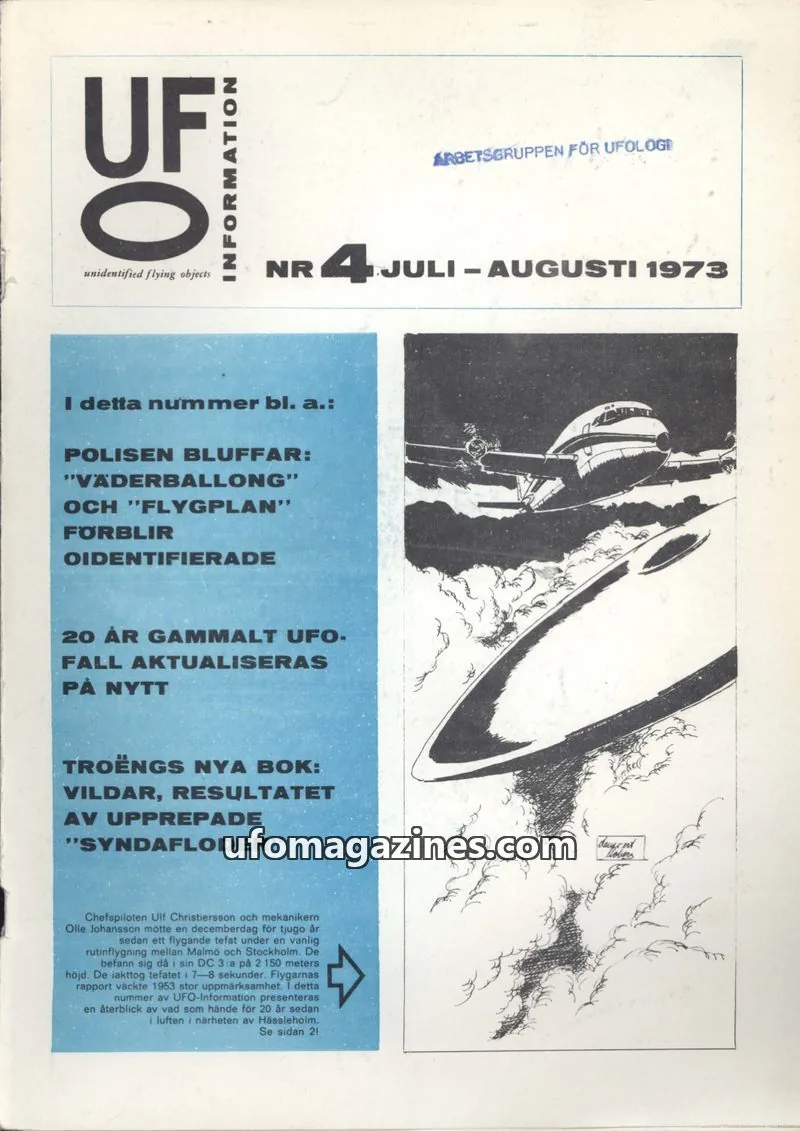 Cover of UFO Information issue 4: UFO INFORMATION