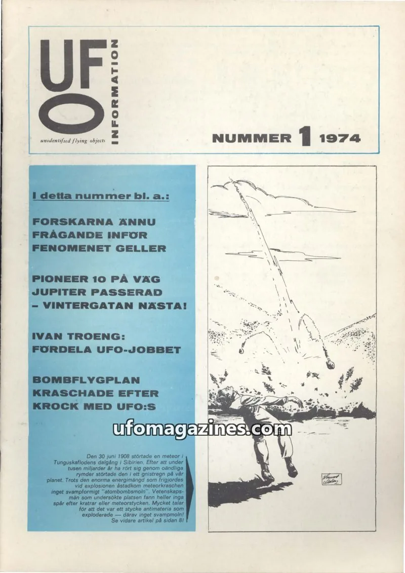Cover of UFO Information issue 1: UFO-INFORMATION