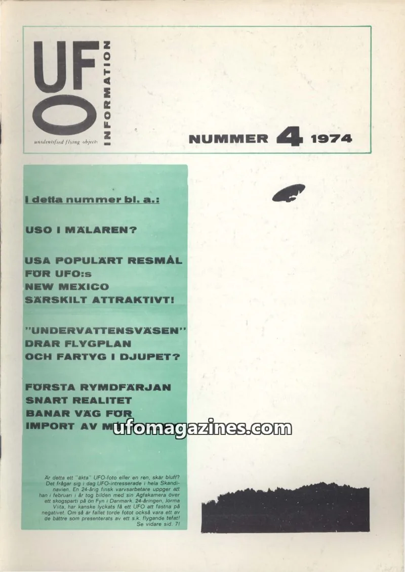 Cover of UFO Information issue 4: UFO-INFORMATION