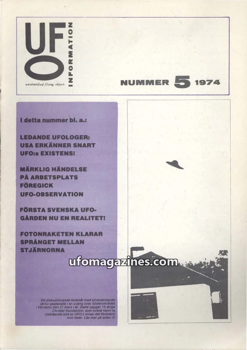 Cover of UFO Information issue 5: UF INFORMATION