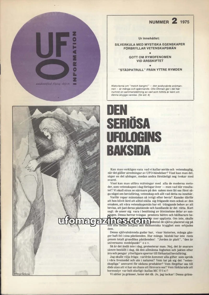 Cover of UFO Information issue 2: UFO-INFORMATION