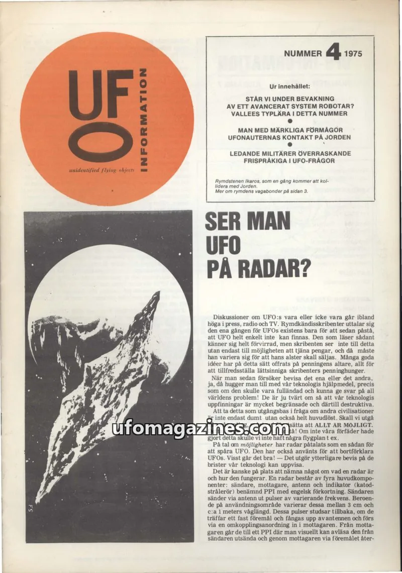 Cover of UFO Information issue 4: UFO-INFORMATION