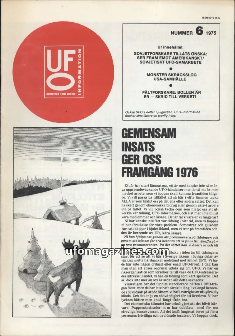 Cover of UFO Information issue 6: UFO-INFORMATION