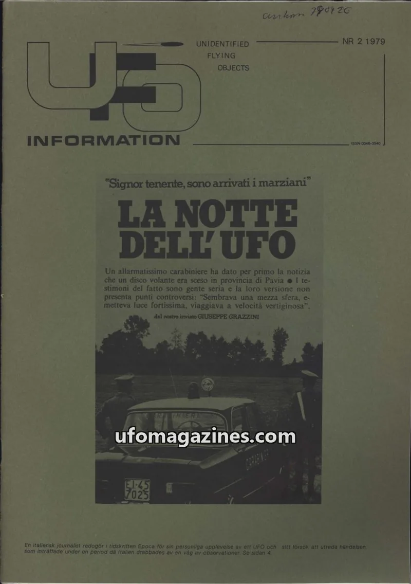 Cover of UFO Information issue 2: UFO INFORMATION