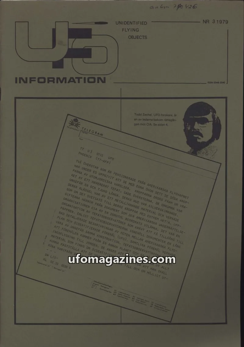 Cover of UFO Information issue 3: UFO-INFORMATION