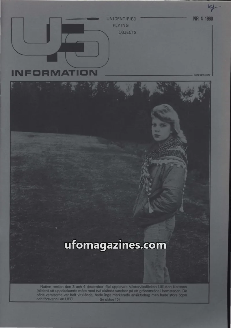 Cover of UFO Information issue 4: UFO-INFORMATION