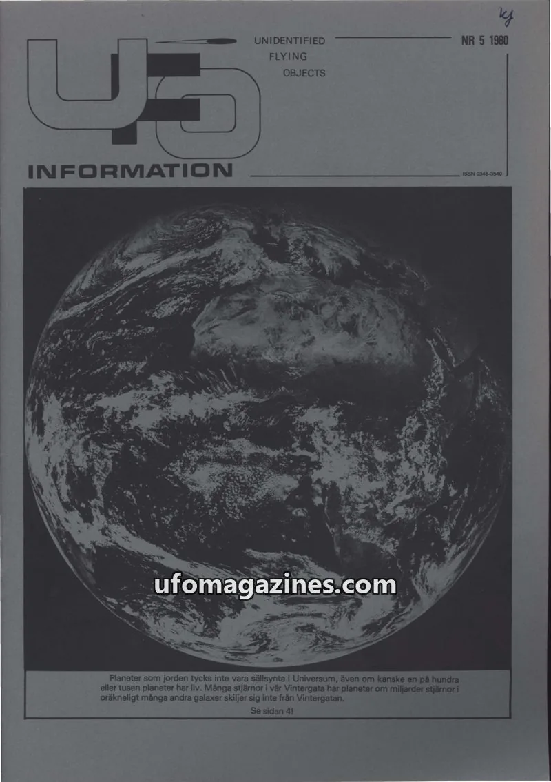 Cover of UFO Information issue 5: UFO INFORMATION