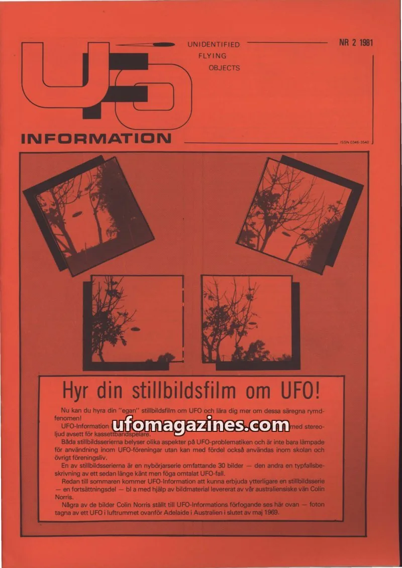 Cover of UFO Information issue 2: UFO-INFORMATION