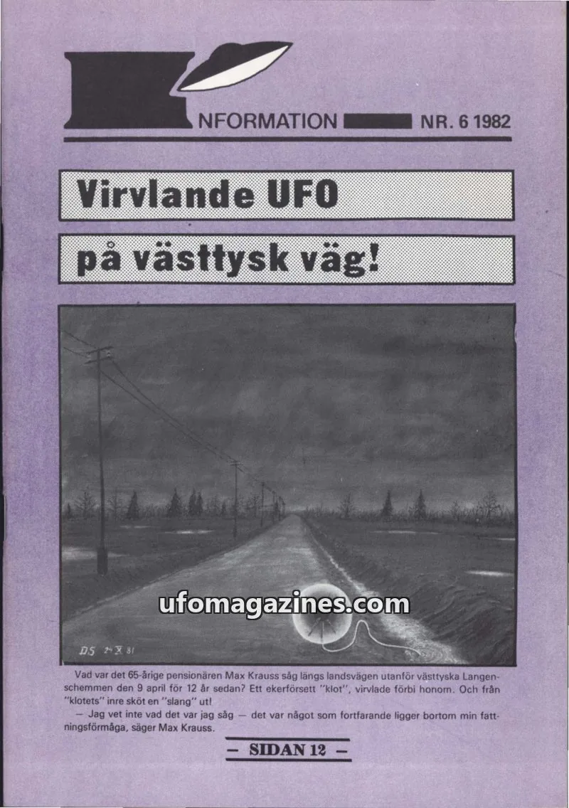 Cover of UFO Information issue NR. 6 1982: UFO-INFORMATION