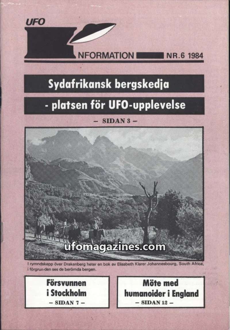 Cover of UFO Information issue NR.6 1984: UFO NFORMATION
