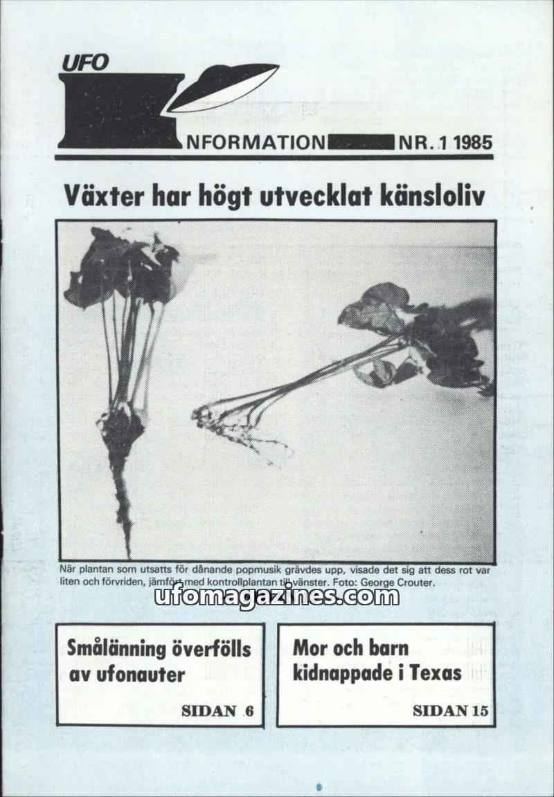 Cover of UFO Information issue NR. 1: UFO-INFORMATION