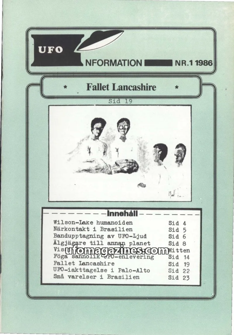 Cover of UFO Information issue NR.1 1986: UFO INFORMATION