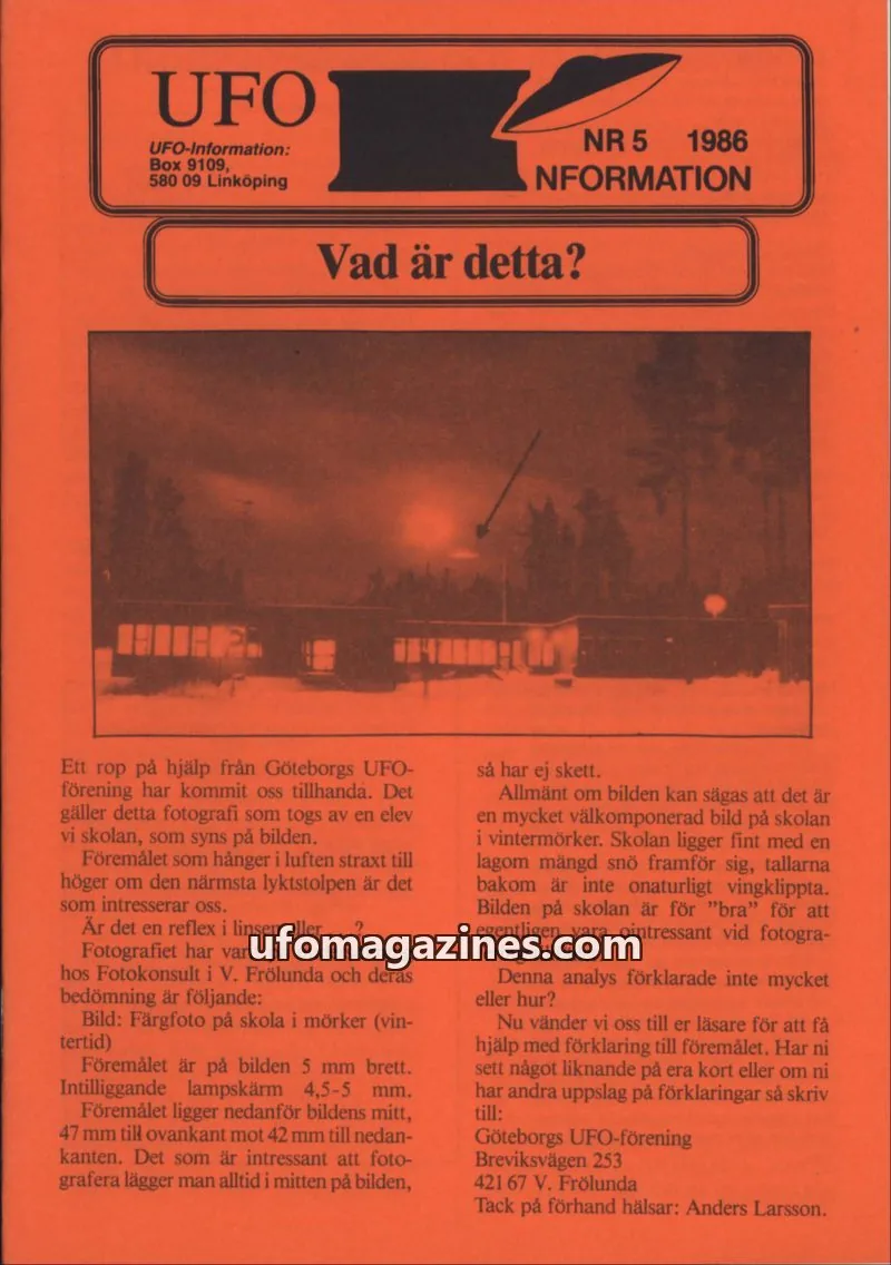 Cover of UFO Information issue NR 5: UFO-INFORMATION