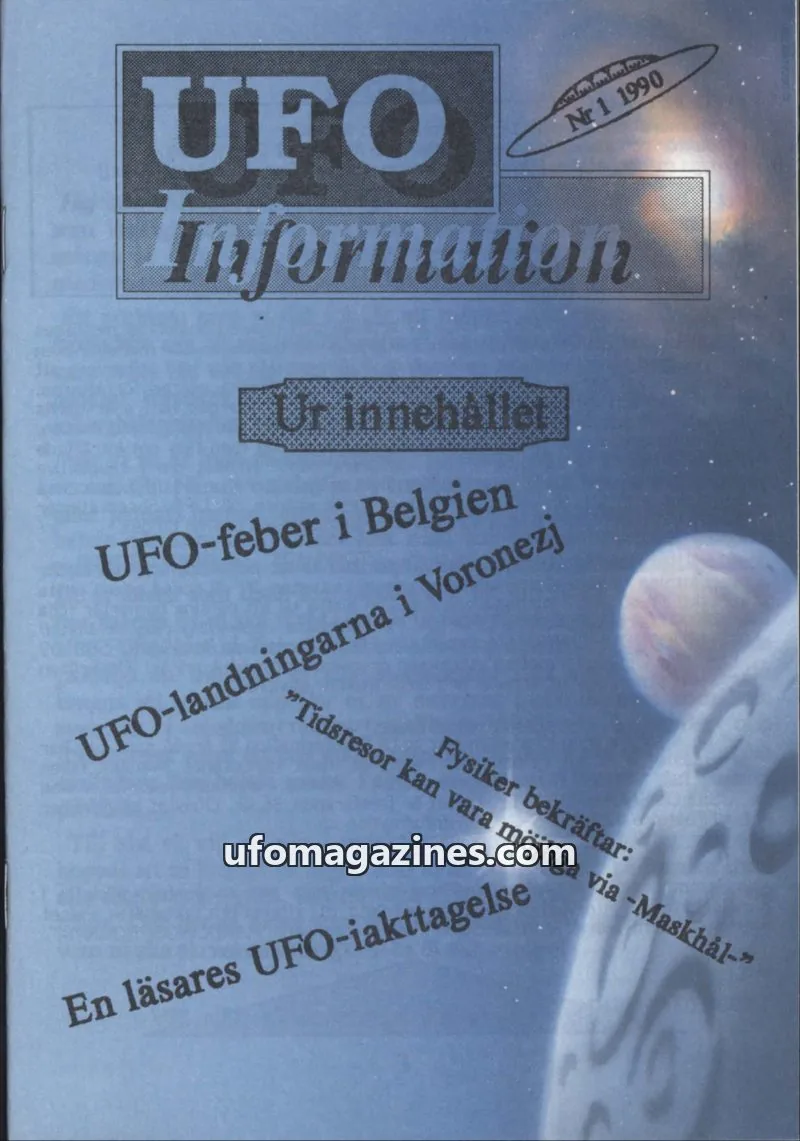 Cover of UFO Information issue 1: UFO Information