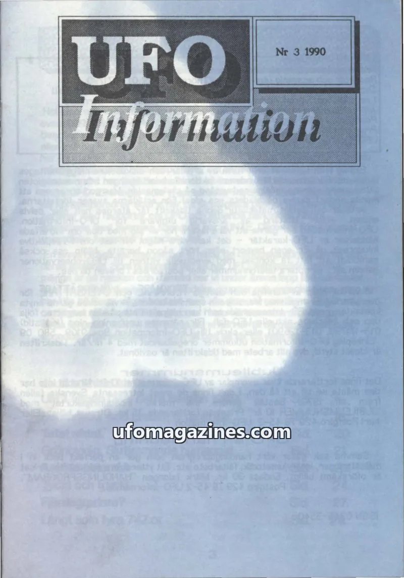 Cover of UFO Information issue 3: UFO Information