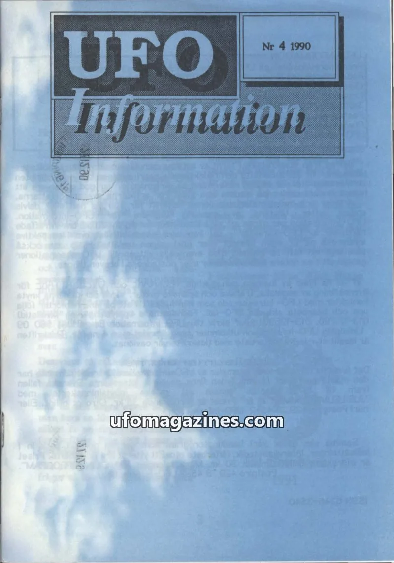 Cover of UFO Information issue 4: UFO Information