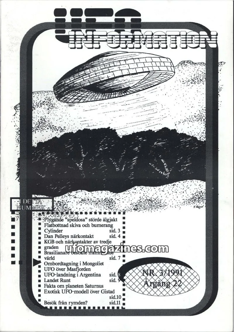 Cover of UFO Information issue 3/1991: UFO-Information