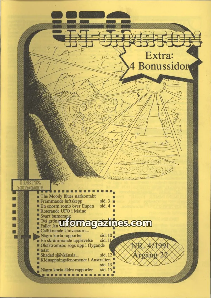Cover of UFO Information issue 4: INFORMATION