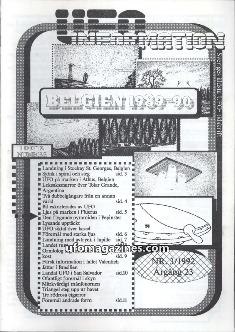 Cover of UFO Information issue 3/1992: UFO-Information