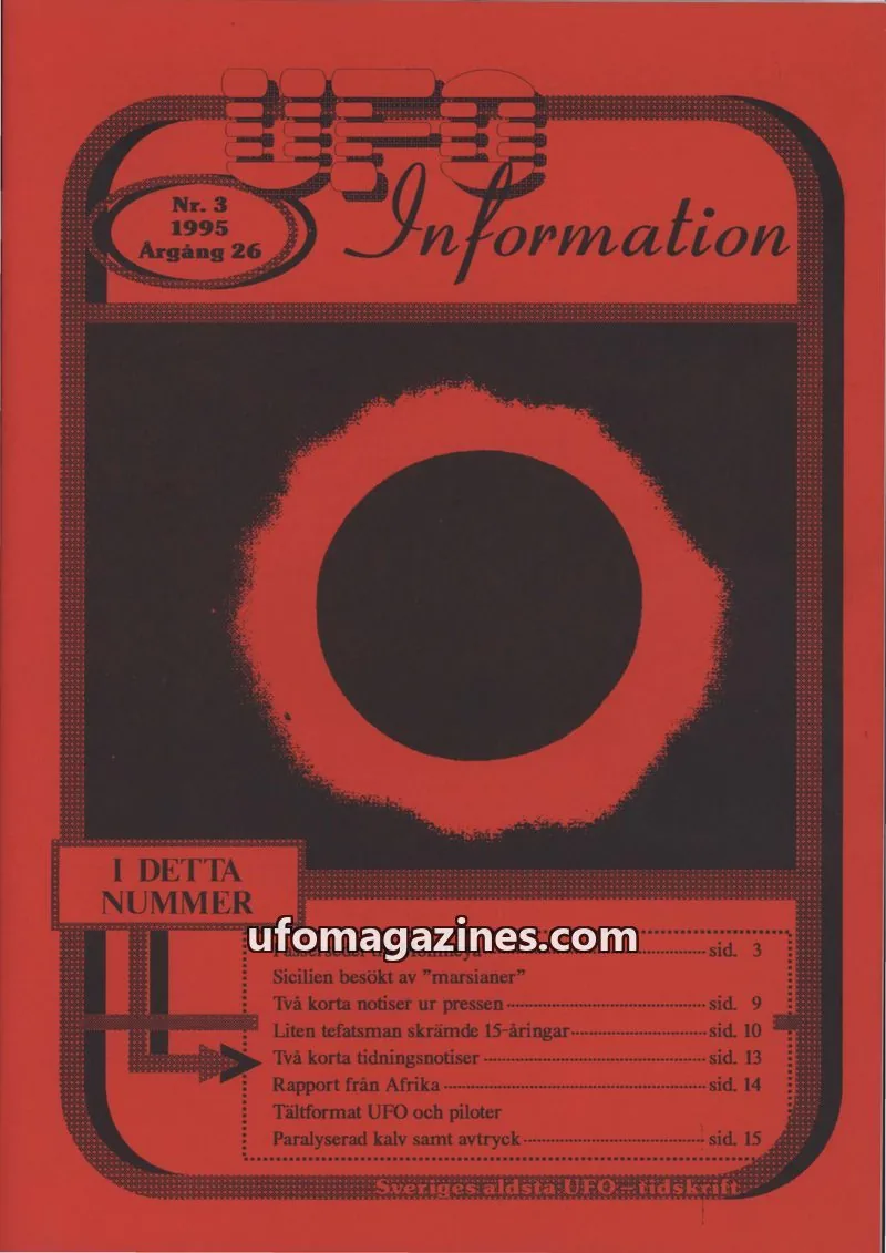Cover of UFO Information issue 3: Information