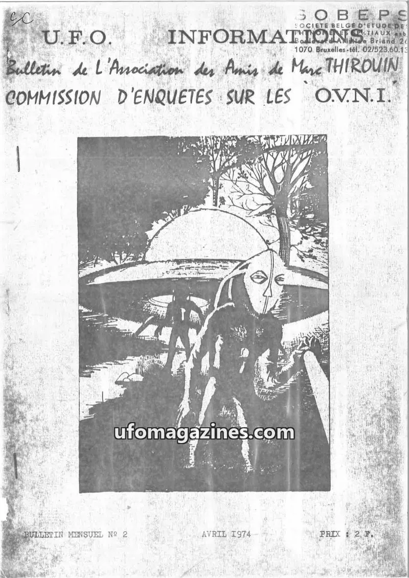 Cover of SOBEPS issue 2: U.F.O. INFORMATIONS