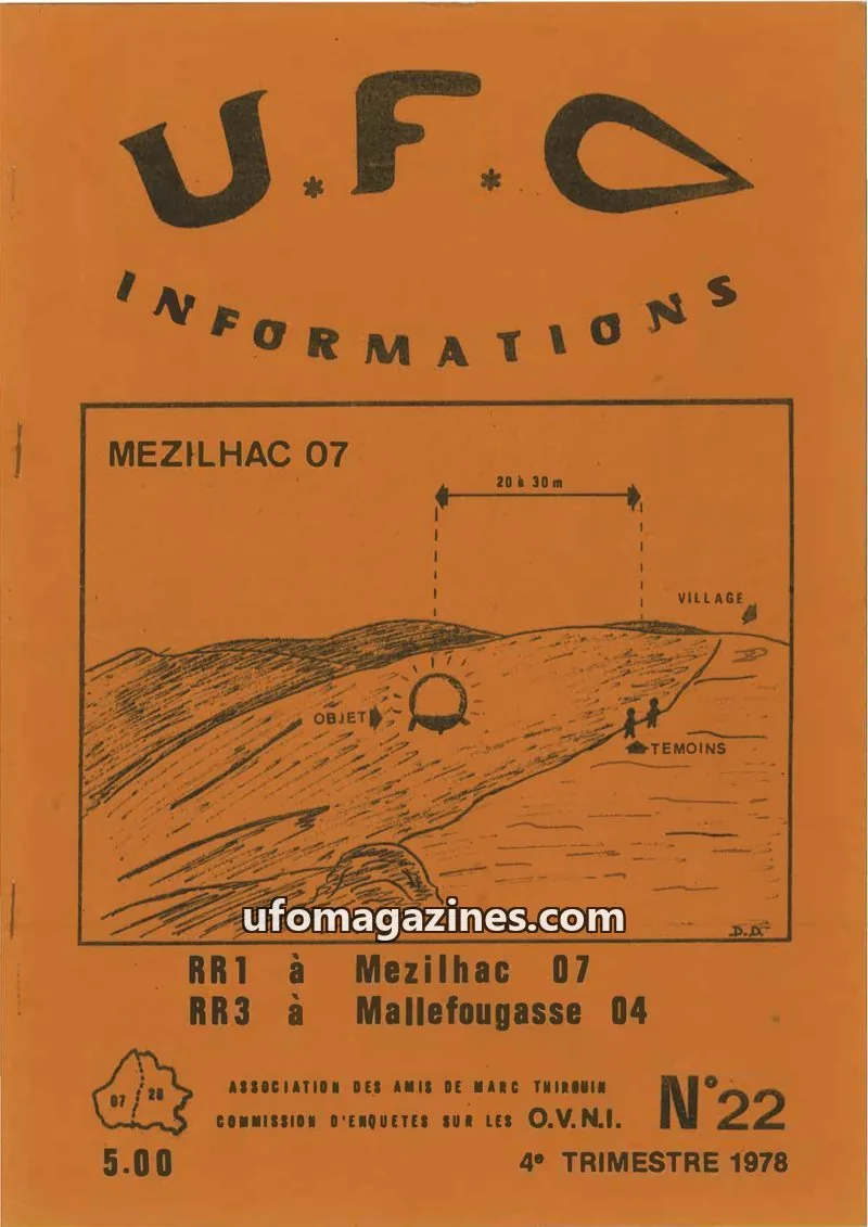 Cover of ASSOCIATION DES AMIS DE MARC THIROUIN issue 22: U.F.C INFORMATIONS