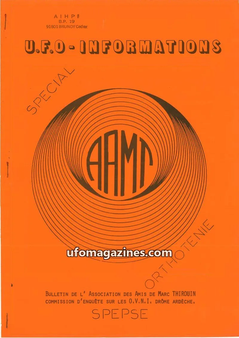 Cover of AIHPI issue 740: U.F.O.-INFORMATIONS