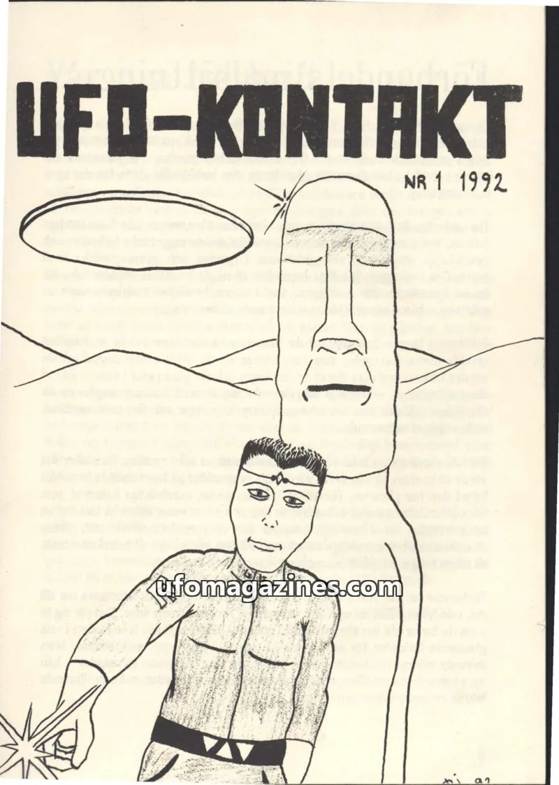 Cover of UFO Kontakt (Sune Hjorth) issue 1: UFO-KONTAKT