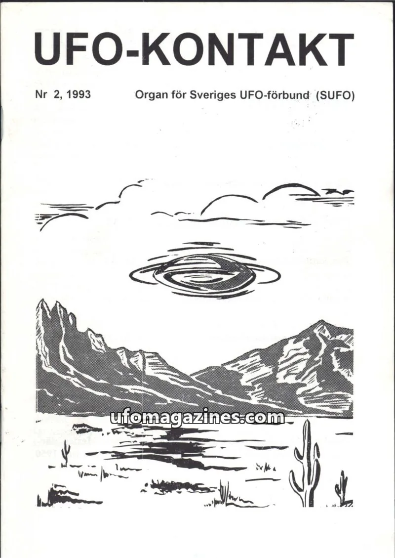Cover of UFO Kontakt (Sune Hjorth) issue Nr 2: UFO-KONTAKT
