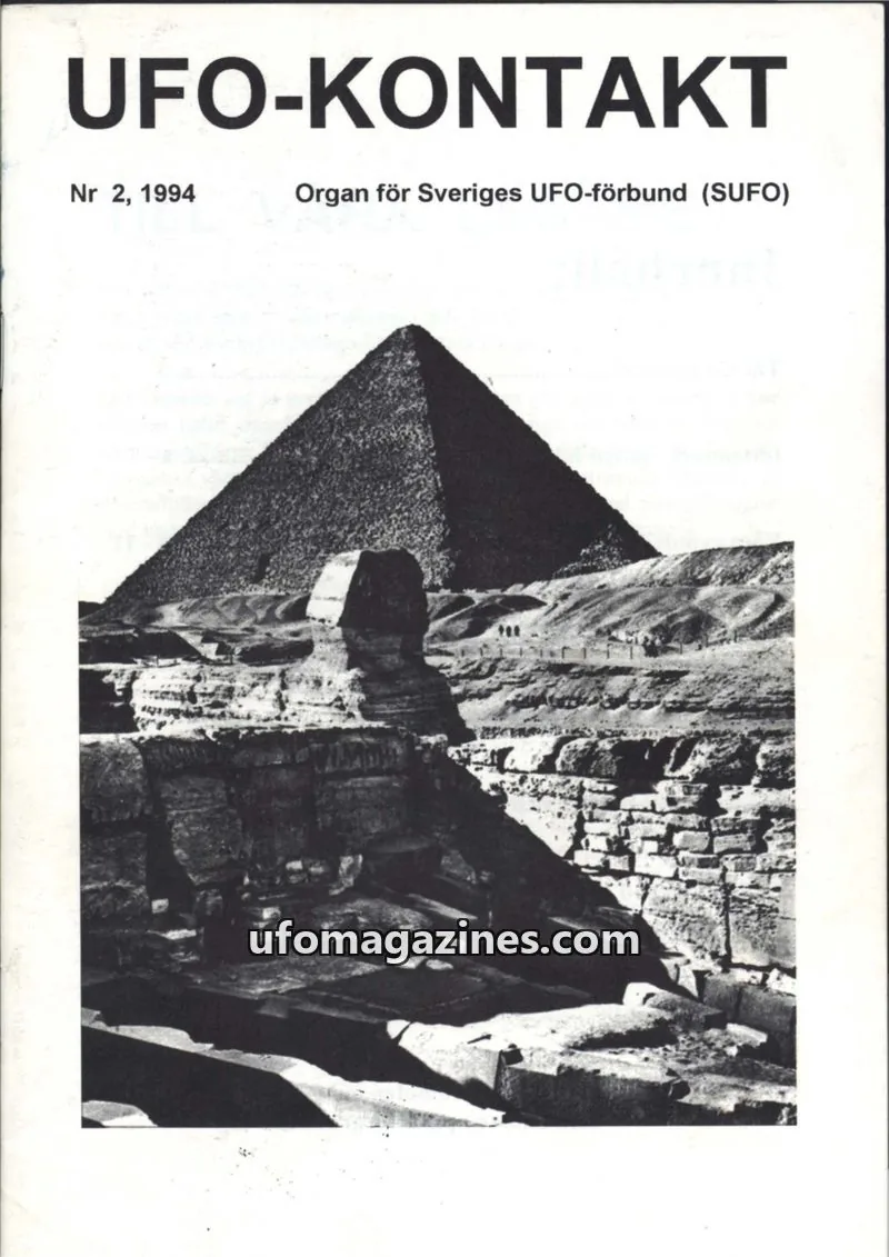 Cover of UFO Kontakt (Sune Hjorth) issue Nr 2, 1994: UFO-KONTAKT