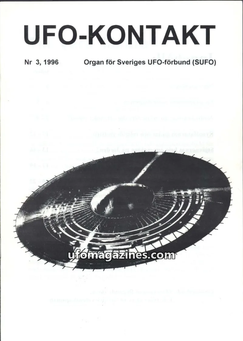Cover of UFO Kontakt (Sune Hjorth) issue 3: UFO-KONTAKT