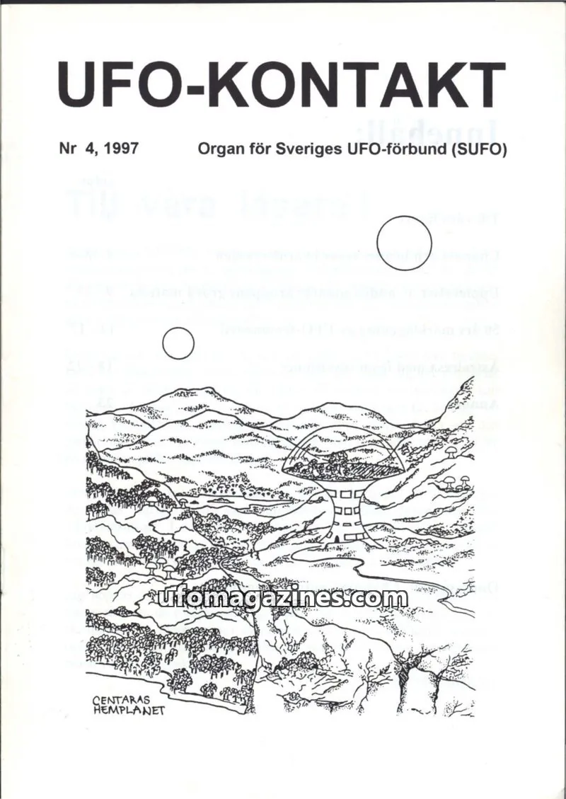 Cover of UFO Kontakt (Sune Hjorth) issue 4: UFO-KONTAKT