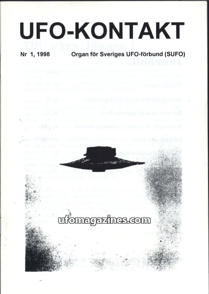 Cover of UFO Kontakt (Sune Hjorth) issue 1: UFO-KONTAKT