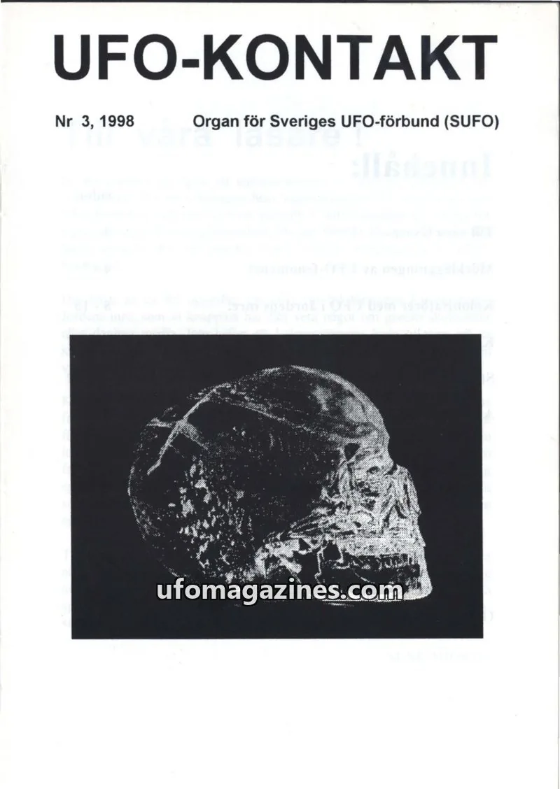 Cover of UFO Kontakt (Sune Hjorth) issue 3: UFO-KONTAKT