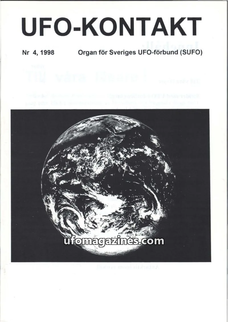 Cover of UFO Kontakt (Sune Hjorth) issue 4: UFO-KONTAKT