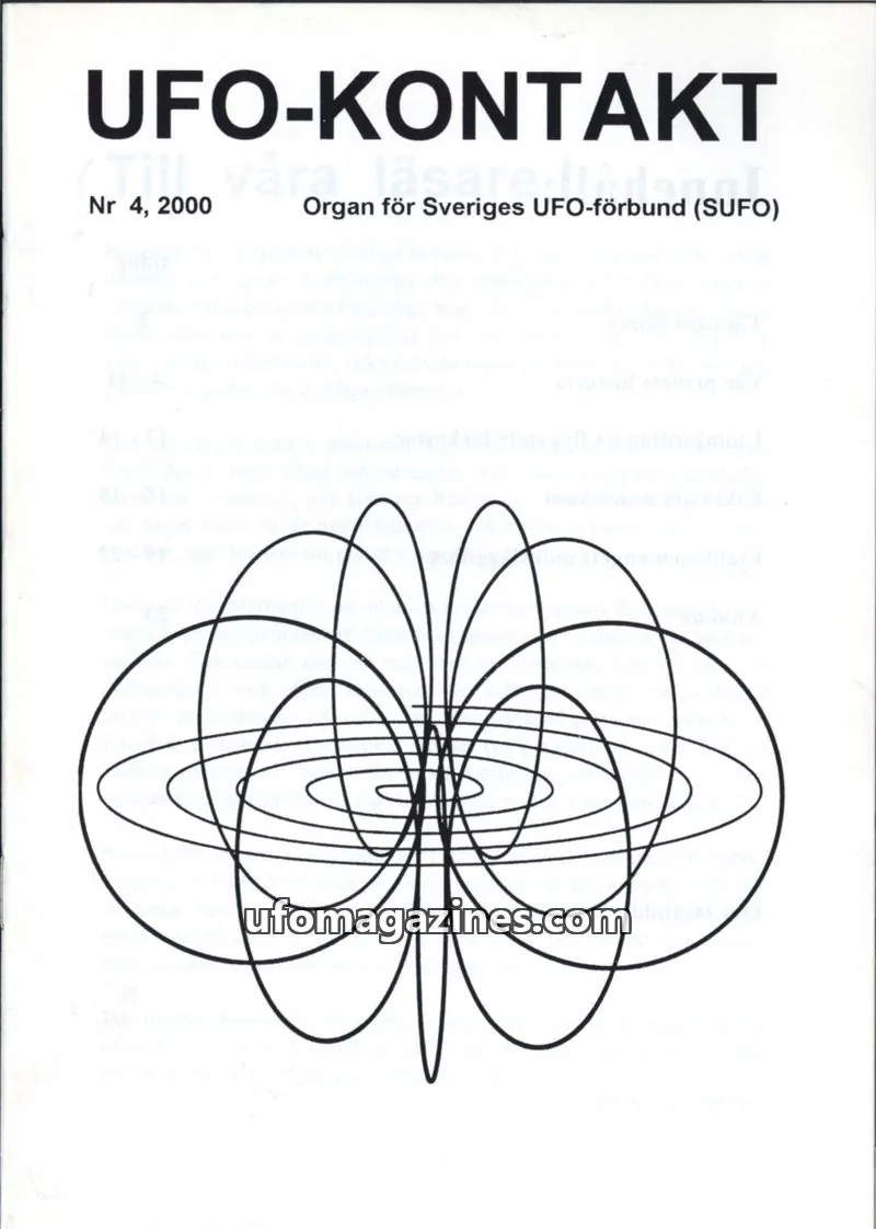 Cover of UFO Kontakt (Sune Hjorth) issue 4: UFO-KONTAKT